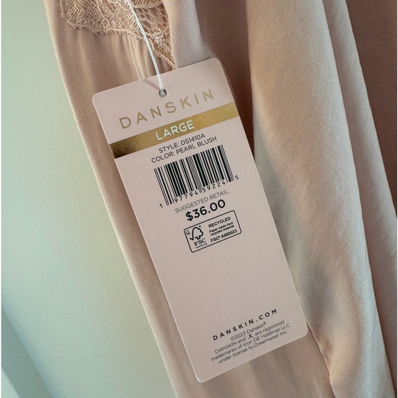 NWT Danskin Silky Sleep Camisole - Pearl Blush - Picture 7 of 9